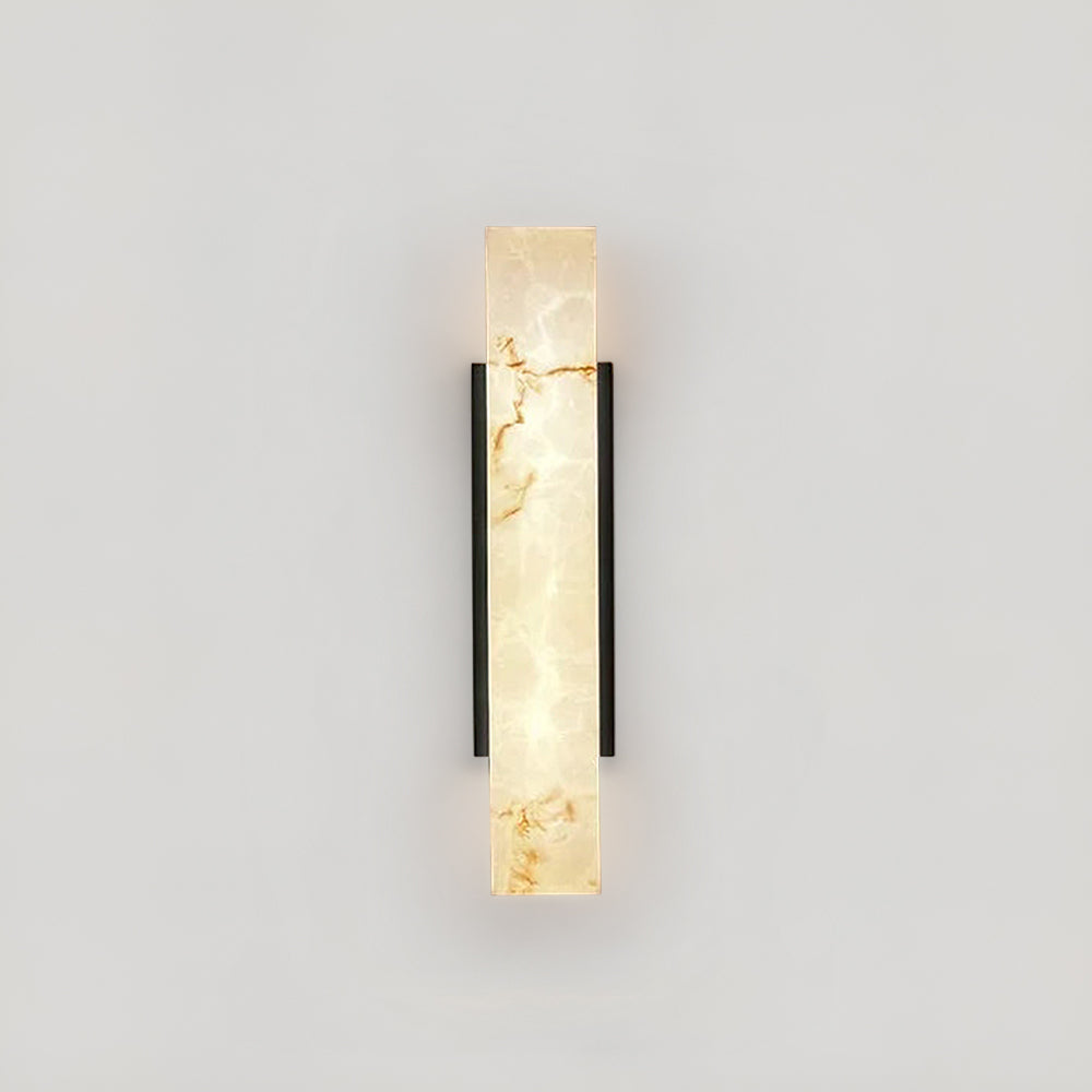 Elegant Outdoor Marble Wall Light with Stainless Steel Design