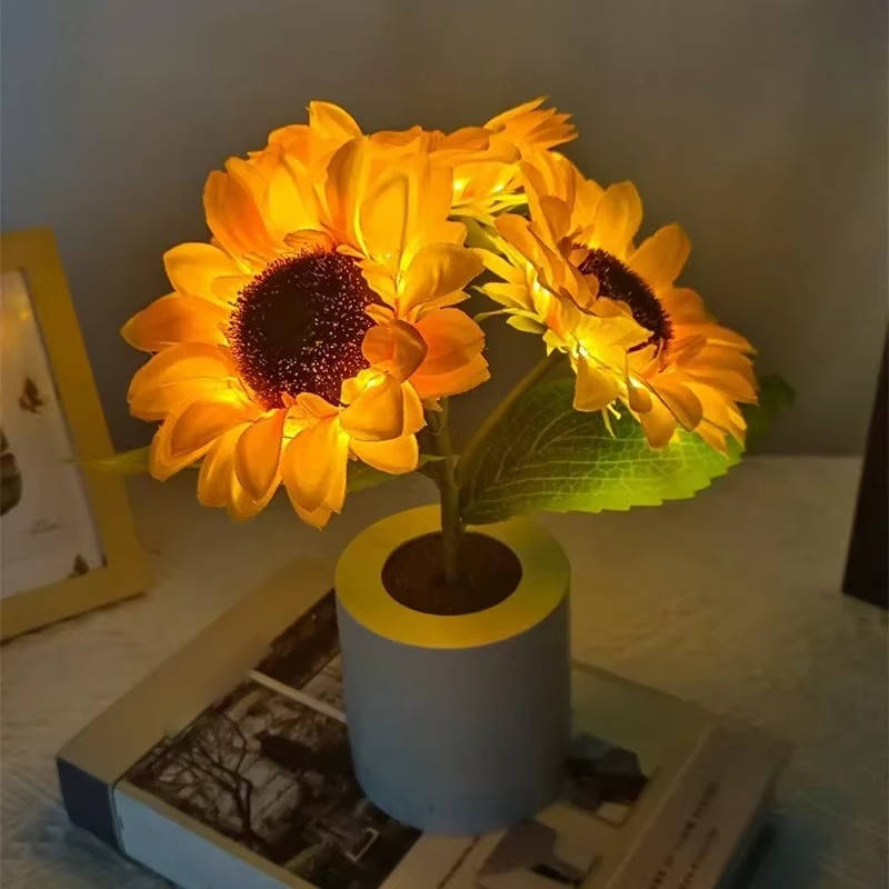 Table Lamp in Sunflower Design