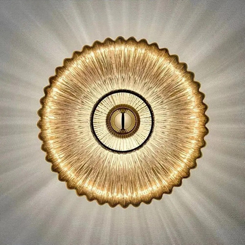 SereneWave Glass Ripple Wall Lamps for Elegant Spaces