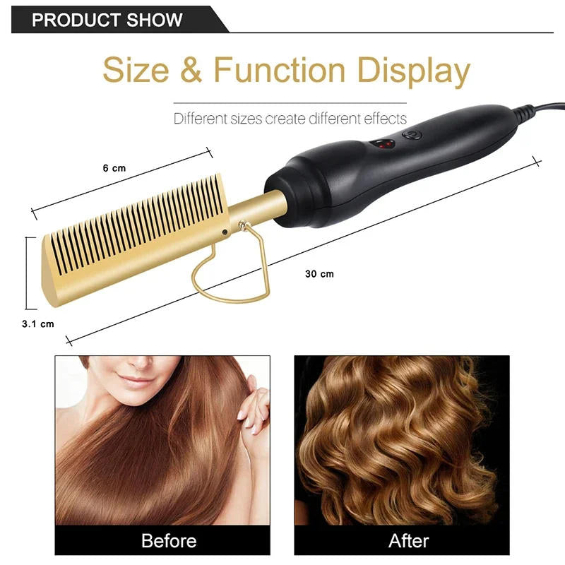 Professional Hot Styling Comb for Thick and Curly Hair