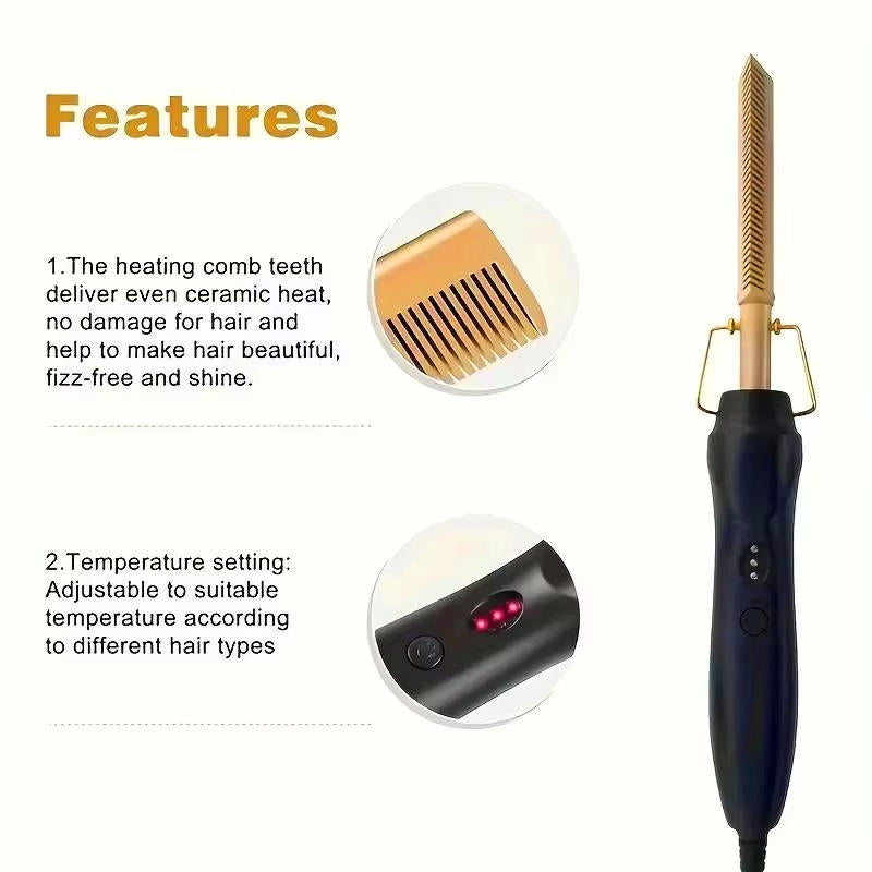 Professional Hot Styling Comb for Thick and Curly Hair