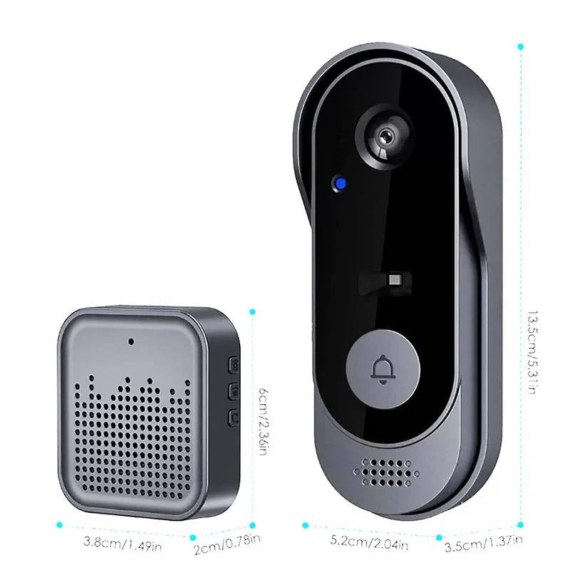 Smart Video Doorbell with Wireless Connection - HD Camera, No Subscription Required