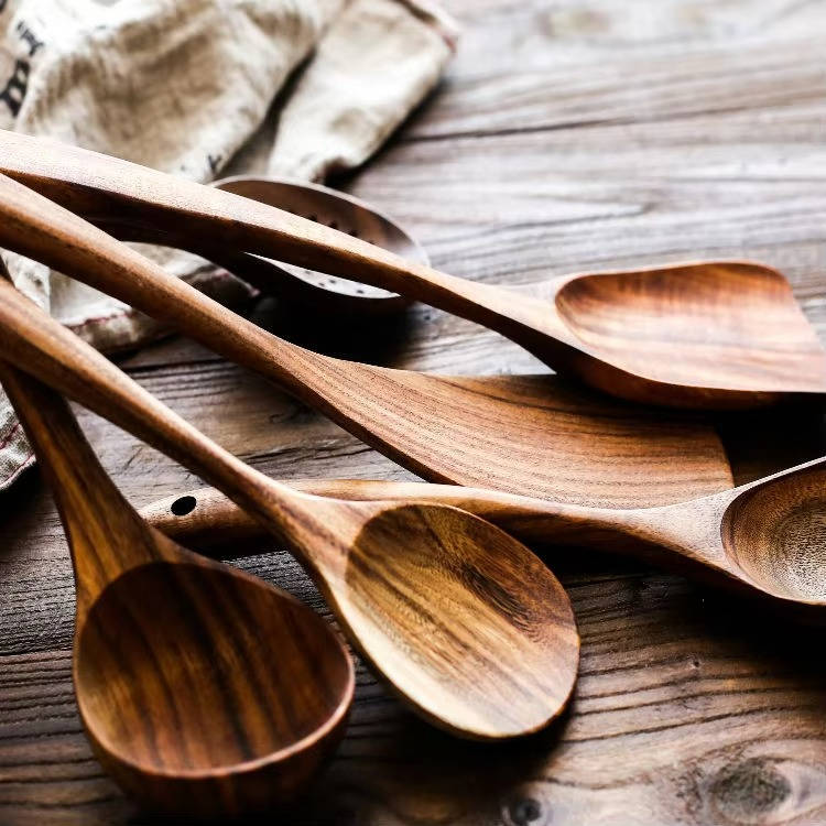 Complete 6-Piece Wooden Kitchen Utensil Collection