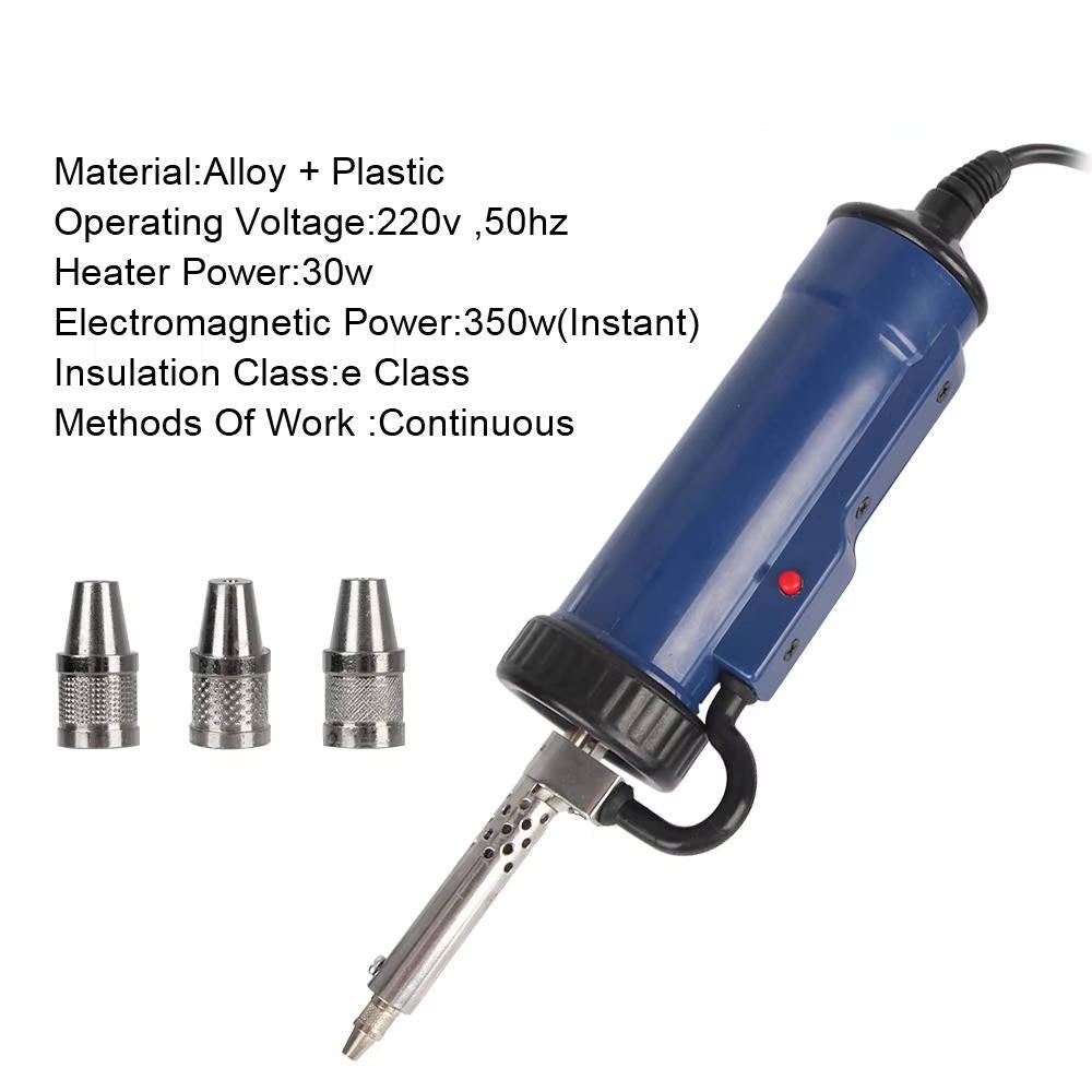 Automatic Electric Tin Sucker Desoldering Tool with 3 Nozzles