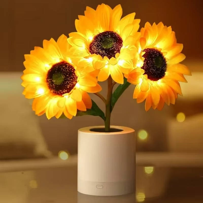 Table Lamp in Sunflower Design