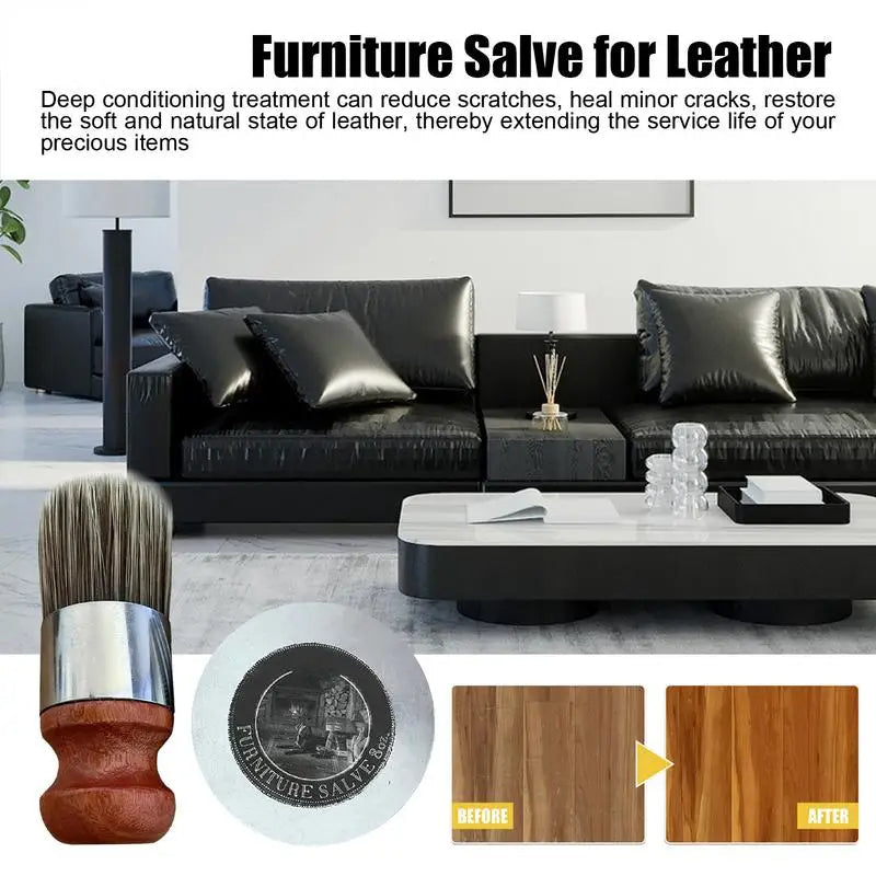 Leather Furniture Care Kit - 120ml Salve Included