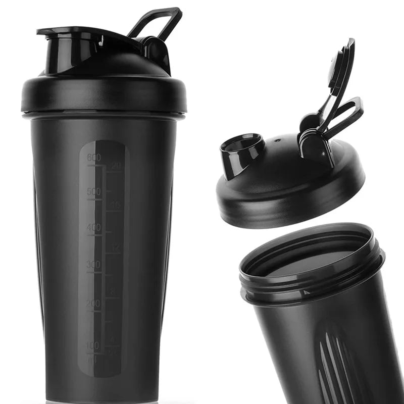 600ml No-Spill Fitness Mixer Bottle with Stainless Steel Ball