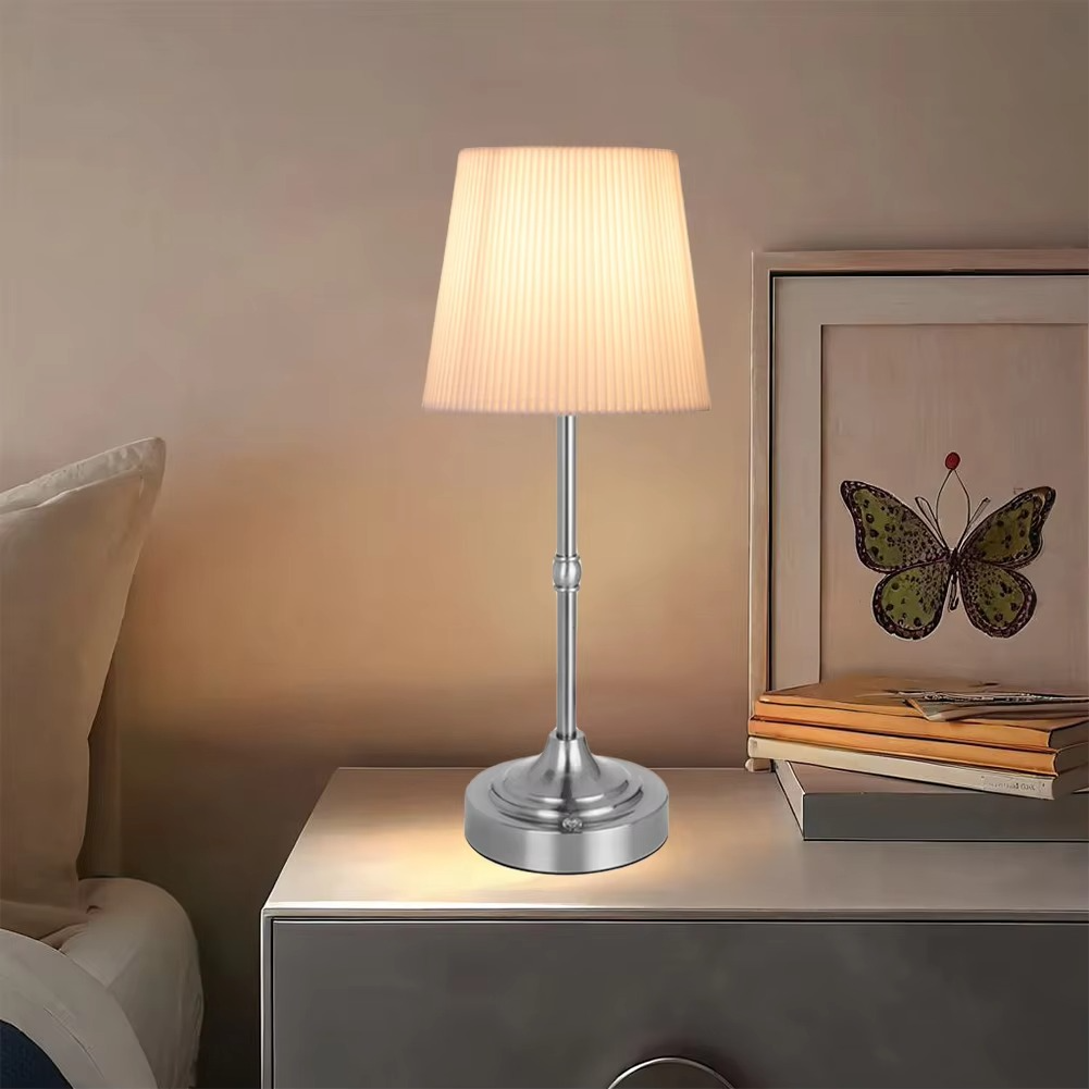 Wireless Touch-Controlled LED Lamp with Elegant Brass Finish