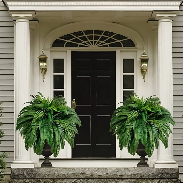 Lifelike Boston Fern Plant – UV-Resistant Artificial Decoration