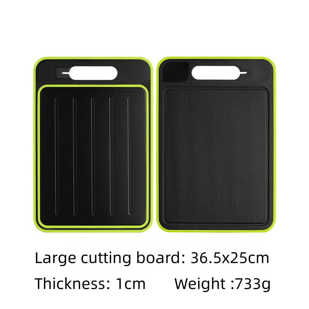 Multifunctional Cutting Board Set with Thawing Tray and Sharpener