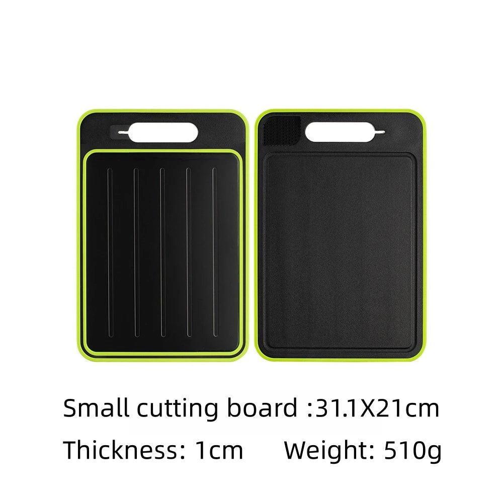 Multifunctional Cutting Board Set with Thawing Tray and Sharpener