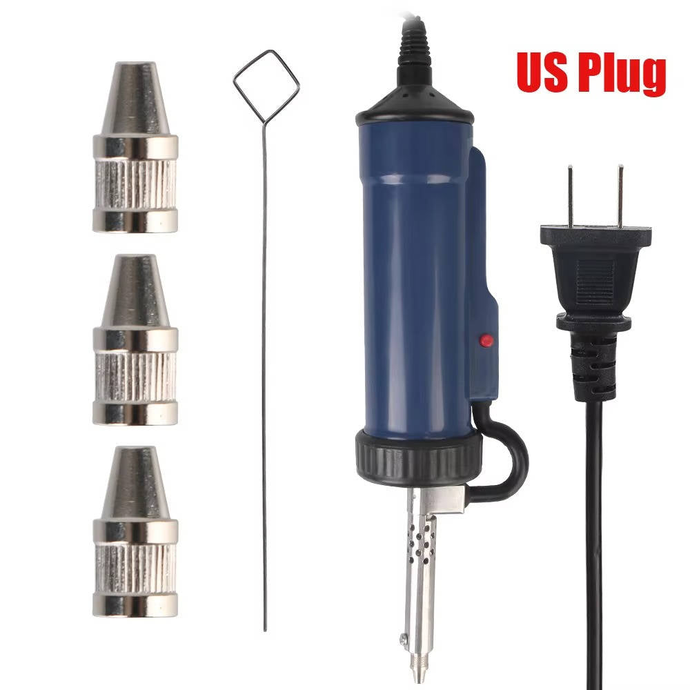 Automatic Electric Tin Sucker Desoldering Tool with 3 Nozzles