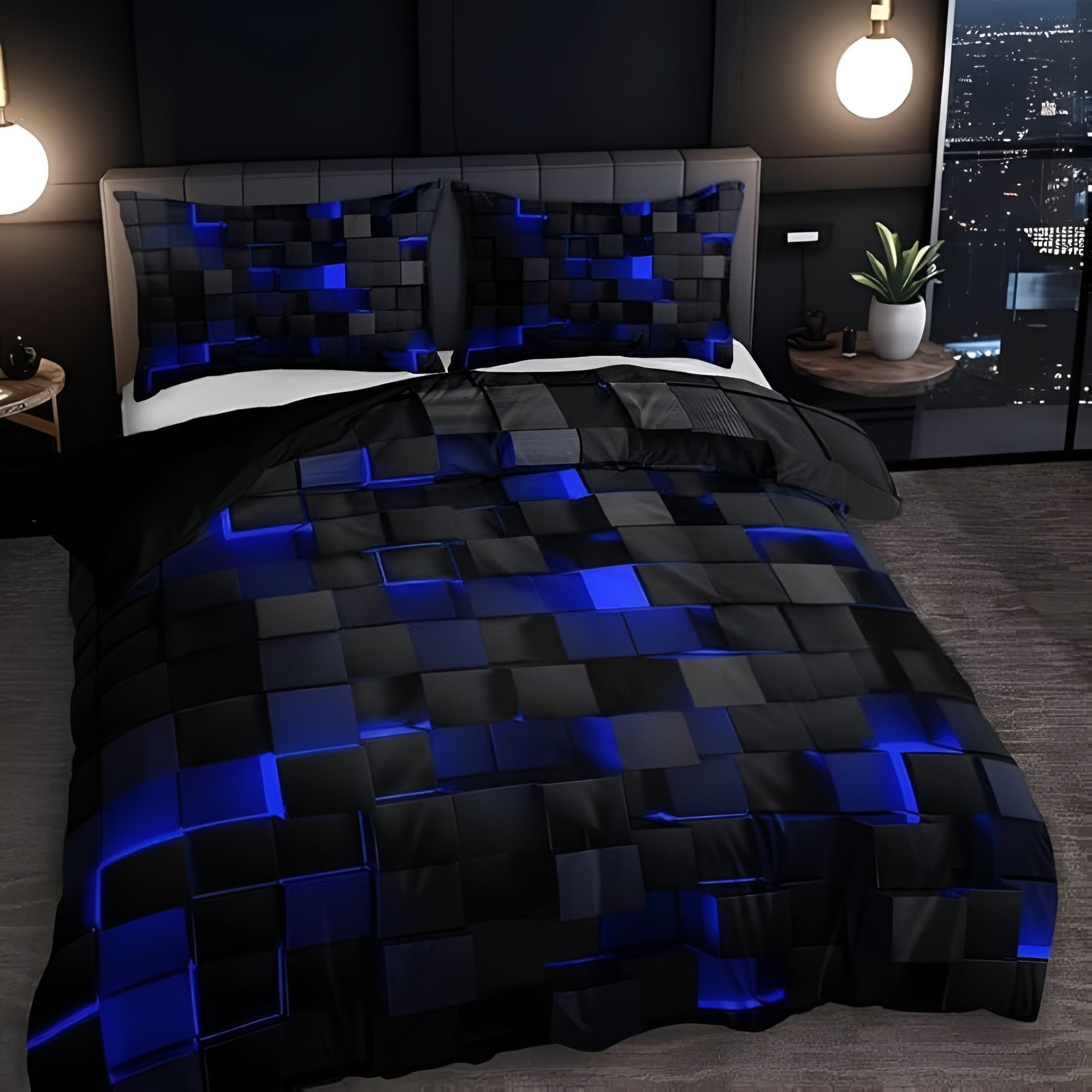 LuminousGrid – Modern 3D Printed Bedding Set