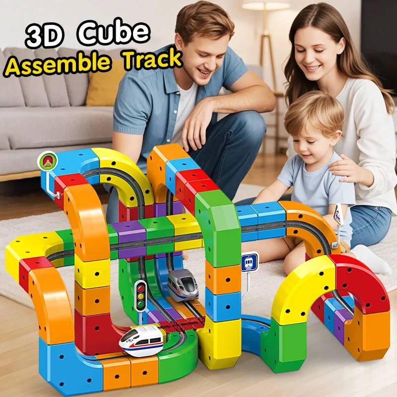 Magnetic Toy Train Tracks for Creative Play