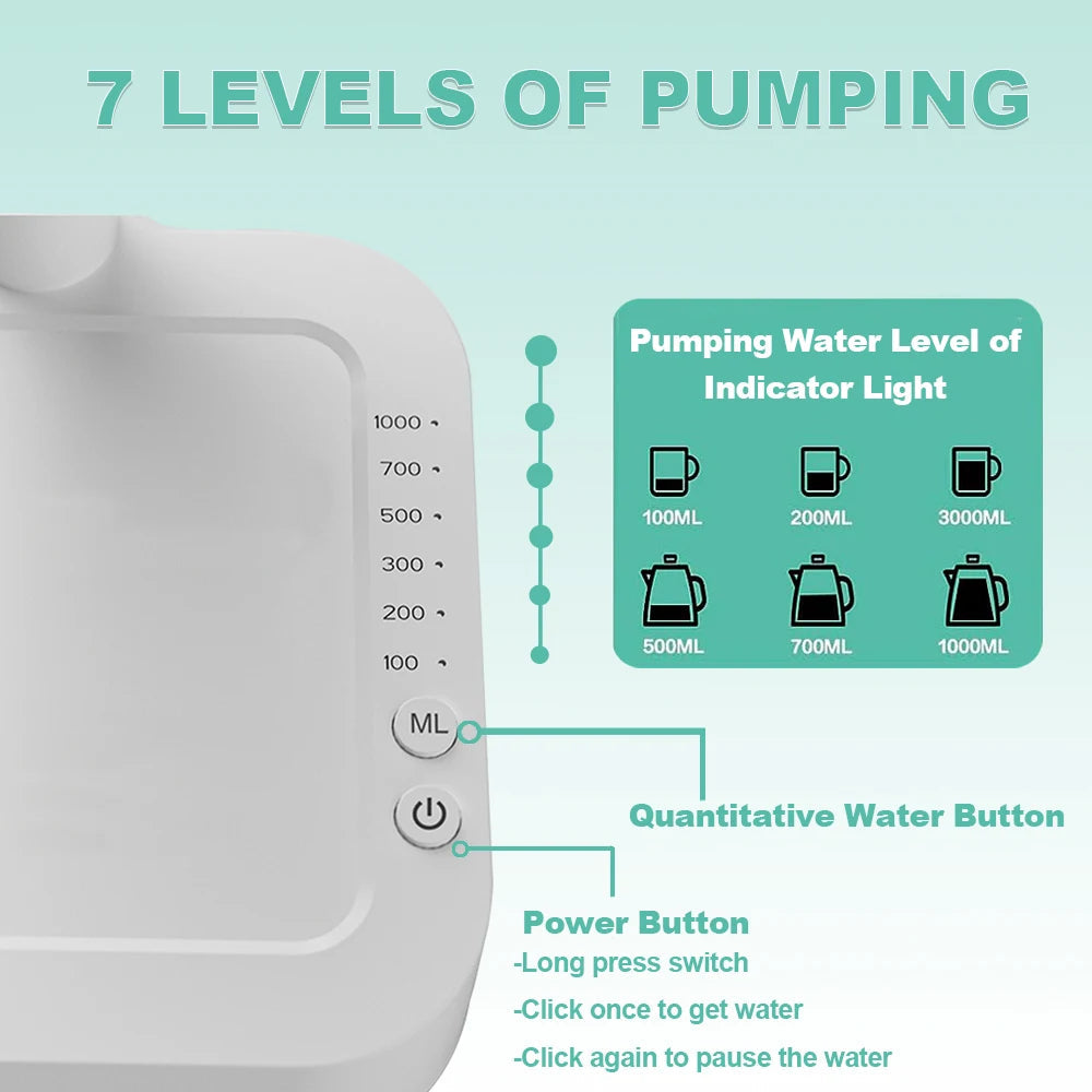 USB Rechargeable Water Dispenser for Portable Desktop Use