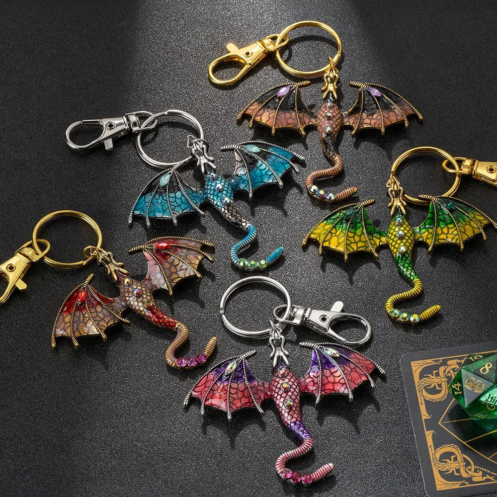 Mystic Dragon Keychain | Durable Fantasy Pendant for Bags & Keys