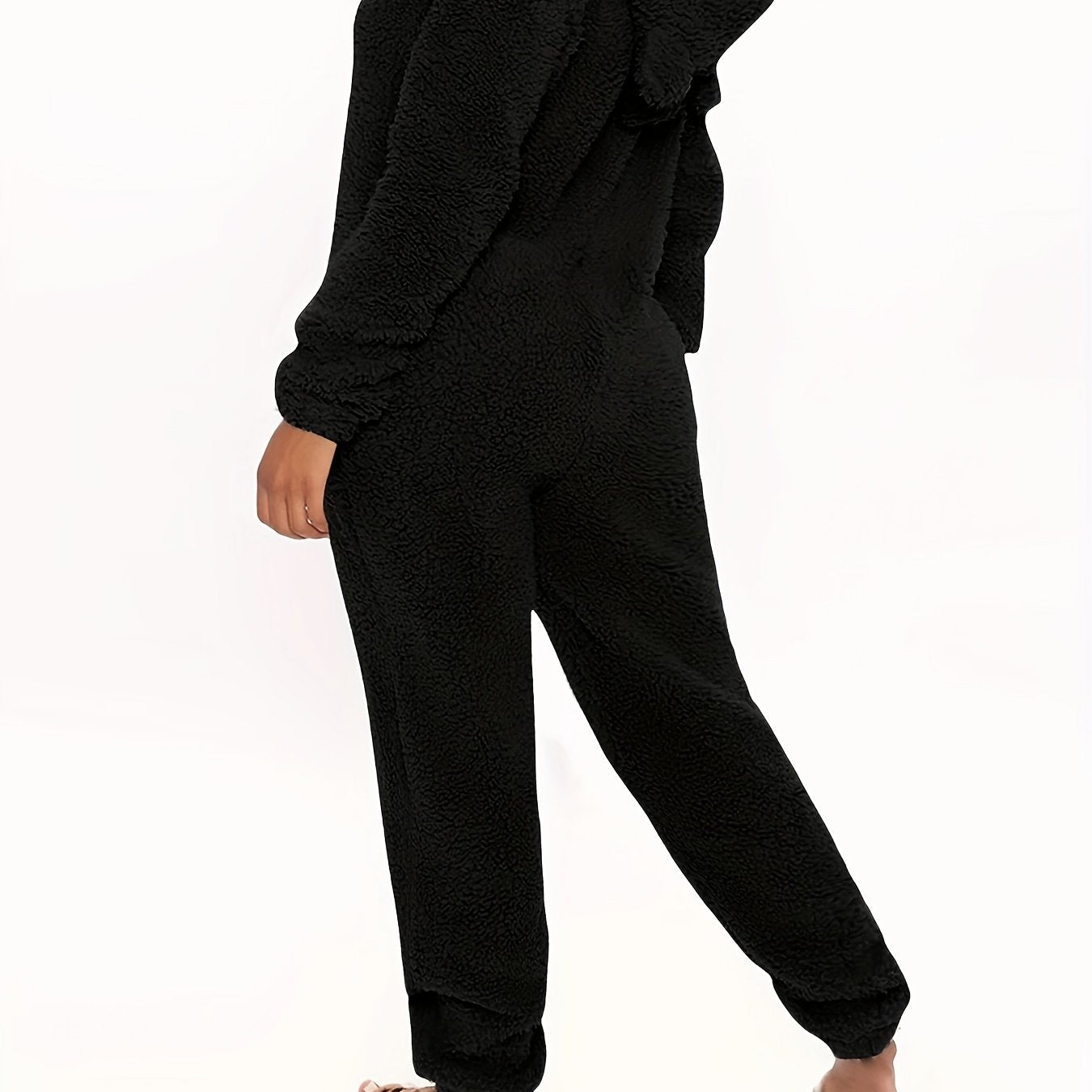 Women's Pajama Jumpsuit | Hooded Zipper | Cozy Warmth Comfort | Polyester