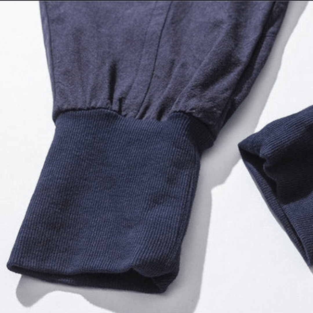 Men’s Casual Jogger Pants | Loose Wide Cut with Elastic Cuffs | Cotton Blend | Adjustable Fit for Comfort