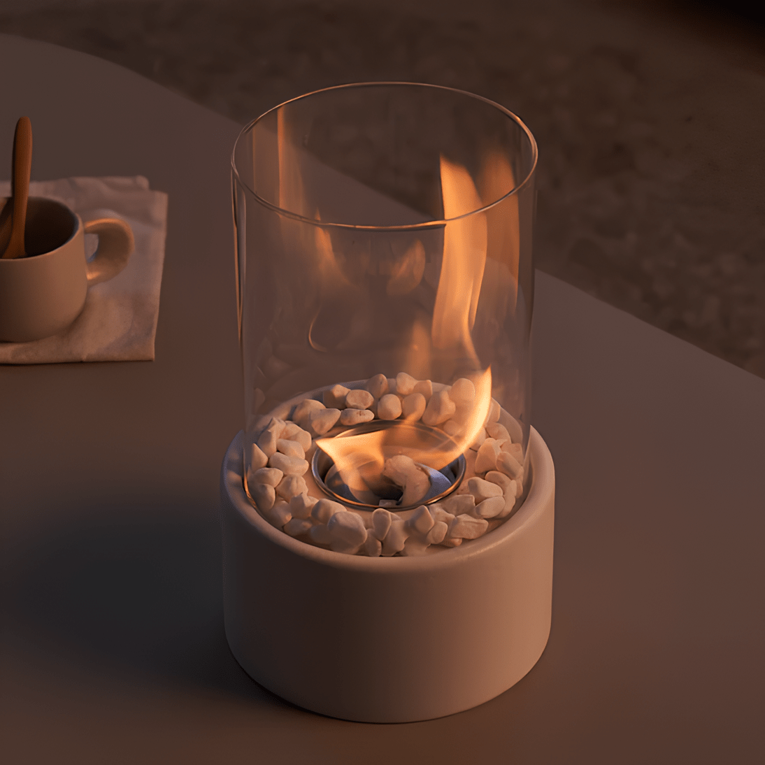 IllumiGlow Refillable Glass Oil Lamp for Elegant Lighting