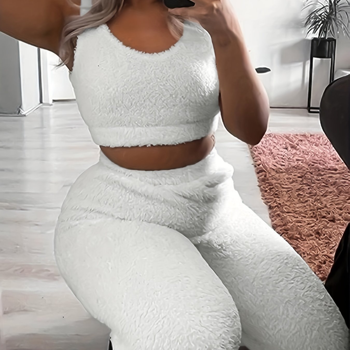 Lounge Set | Warm Stretch Knit | Cozy Fall Comfort | Polyester