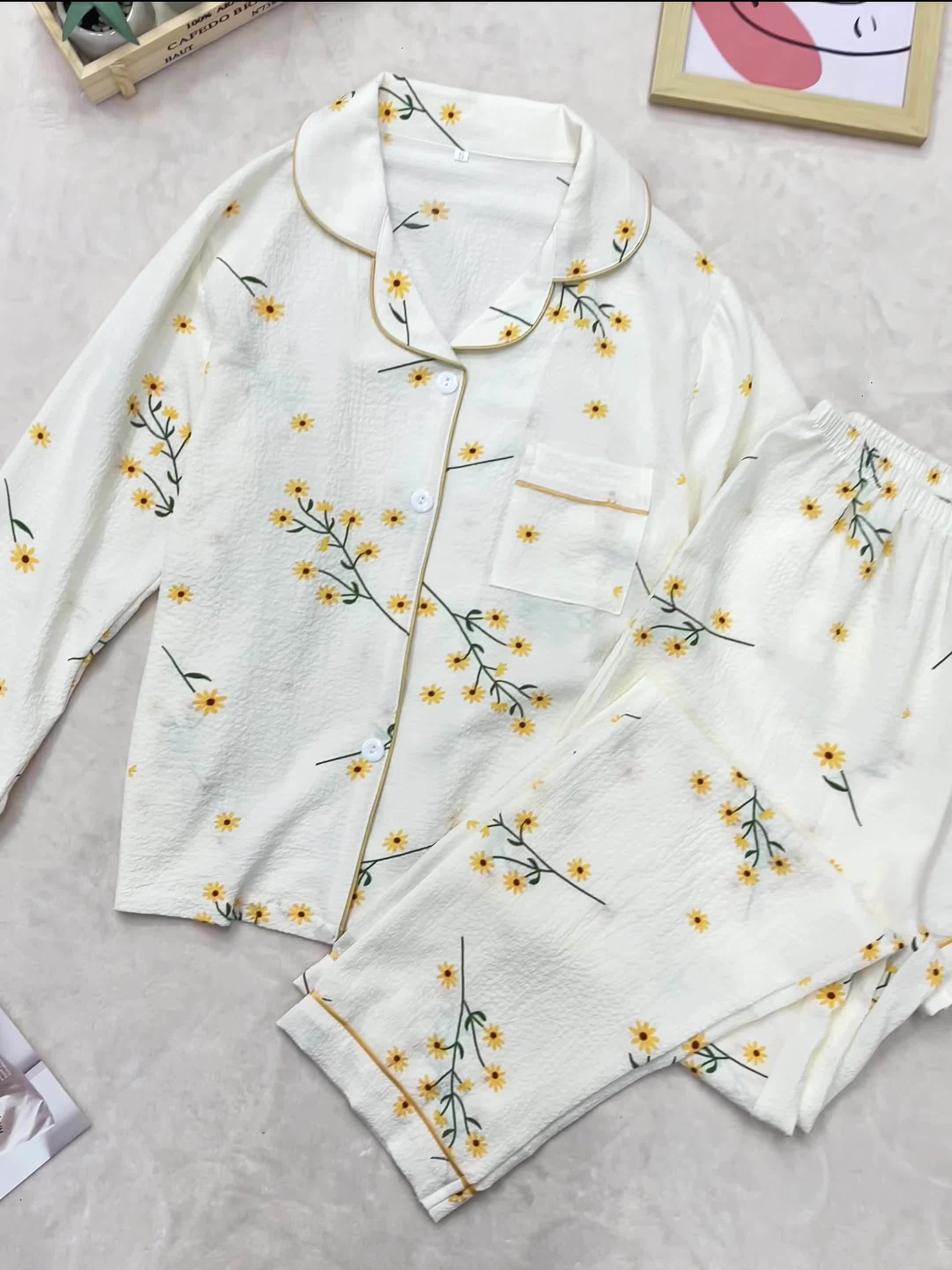 Women's Pajama Set | Long Sleeve | Soft Polyester Comfort | Machine Washable