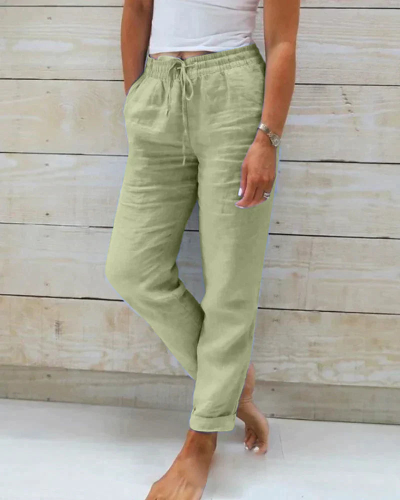 Women’s Lounge Pants | Breathable Cotton-Linen Blend | Drawstring Waist | Comfortable Fit