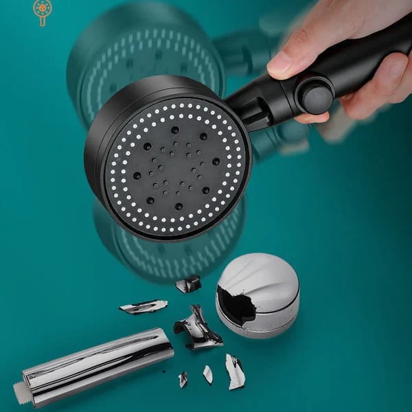 5 Spray Modes High-Pressure Showerhead with Self-Cleaning Feature