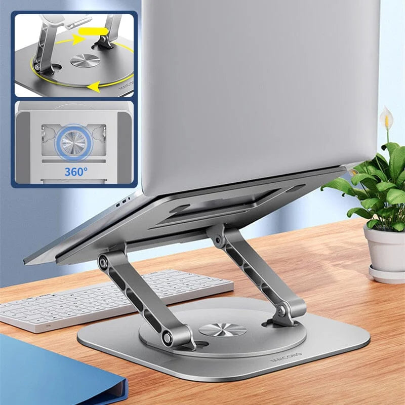 360-Degree Rotating Laptop Holder in Aluminum Alloy