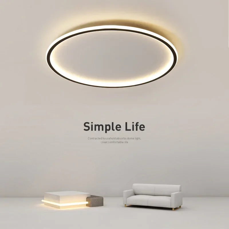 LED Ceiling Light | Scandinavian Round Design | Aluminum & Iron | 30 cm Diameter