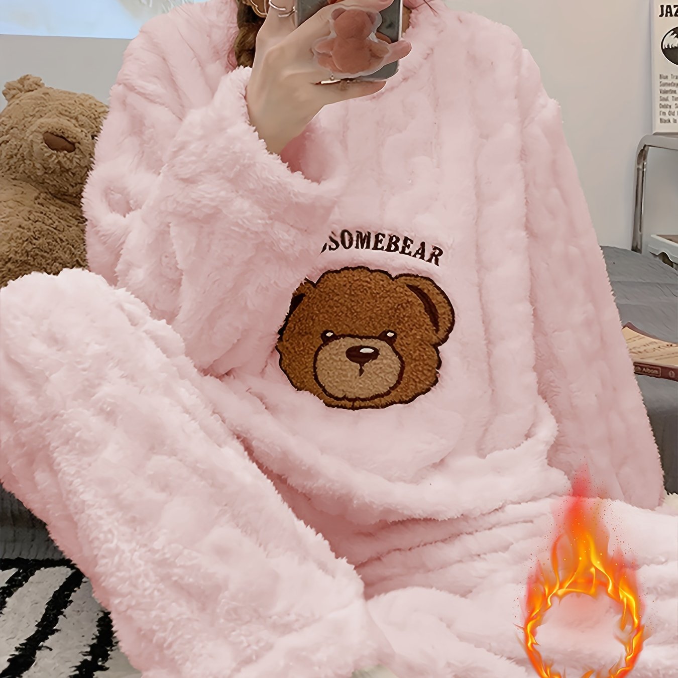 Women's Pajama Set | Plush Warmth | Cozy Comfort for Winter | Polyester