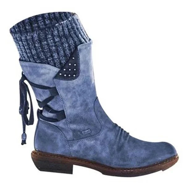 Women's Winter Boot | Knit Cuff & Lace-Up Shaft | Rugged Traction Sole | Adjustable Fit