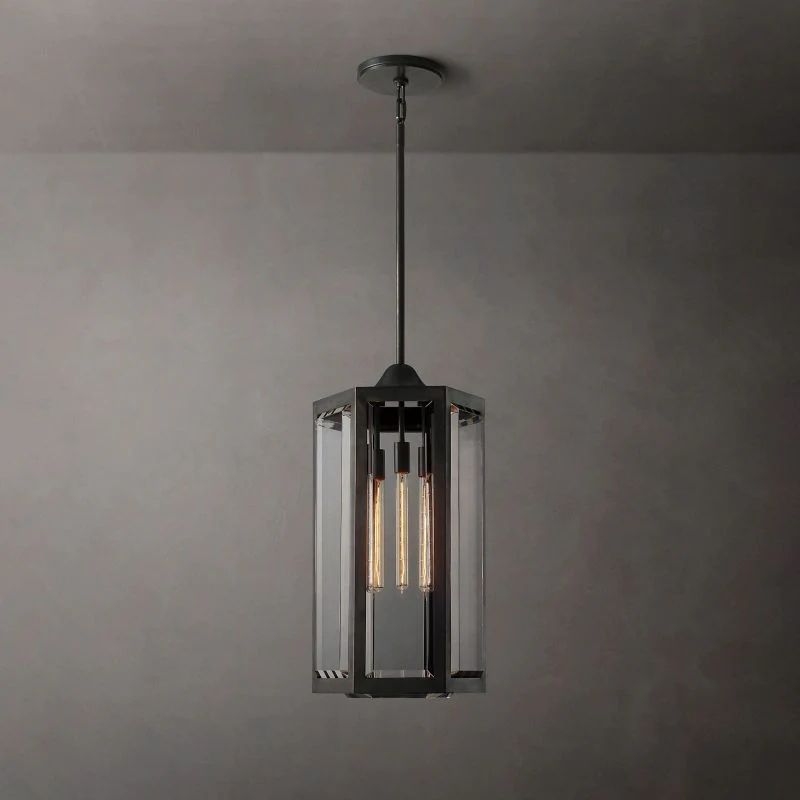 Vespera Pendant Light — Adjustable Brass and Crystal Ceiling Fixture