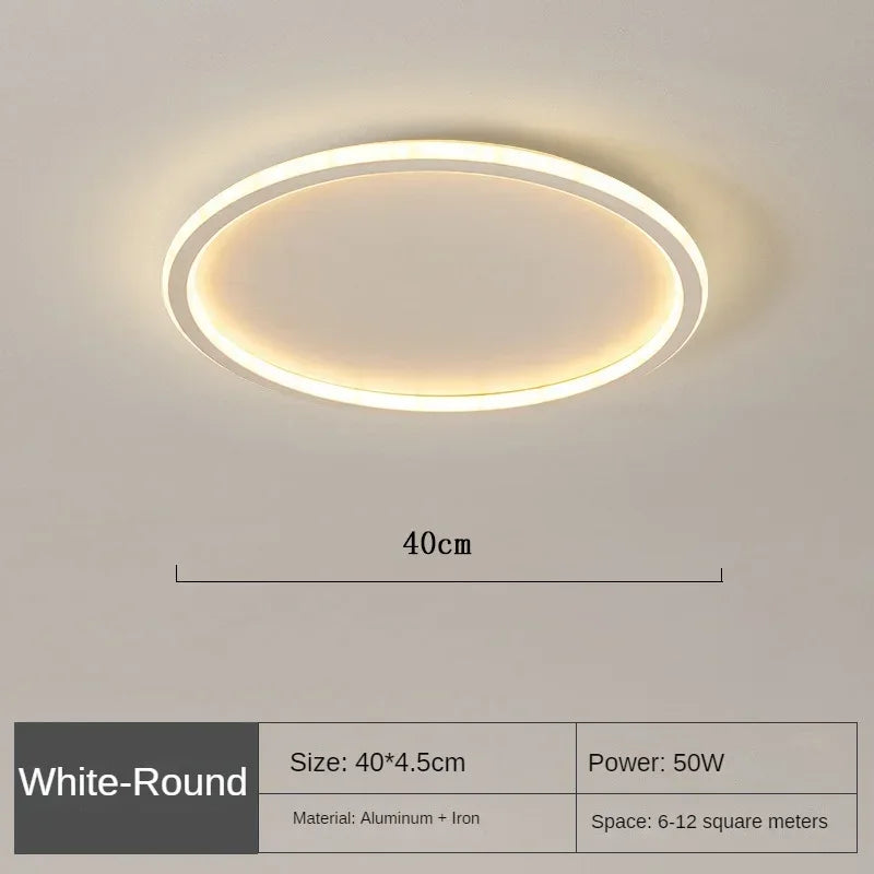 LED Ceiling Light | Scandinavian Round Design | Aluminum & Iron | 30 cm Diameter