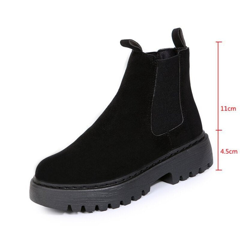 Women’s Ankle Boots | Fluffy Soft Lining & Supportive Sole | Chelsea Style with Lug Sole | Durable Everyday Wear