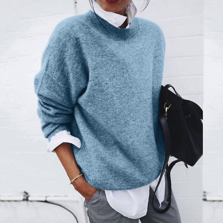 Women’s Oversized Crew-Neck Knit Sweater | Soft & Warm Fabric | Relaxed Fit & Versatile Layering | Comfortable Everyday Wear