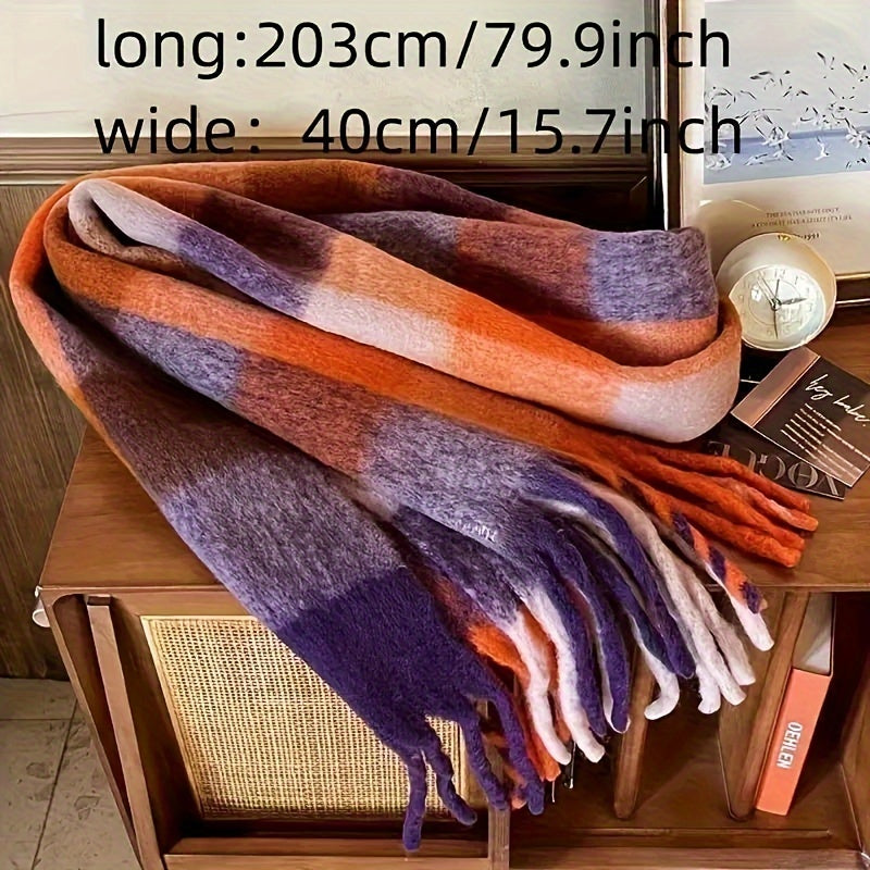 Tartan Scarf | Soft Warmth | Cozy Winter Accessory | Polyester