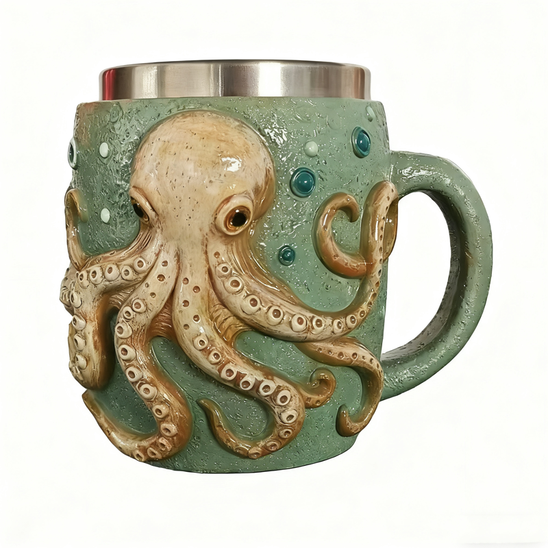 Engine Block Design 3D Mug – Creative Coffee Cup