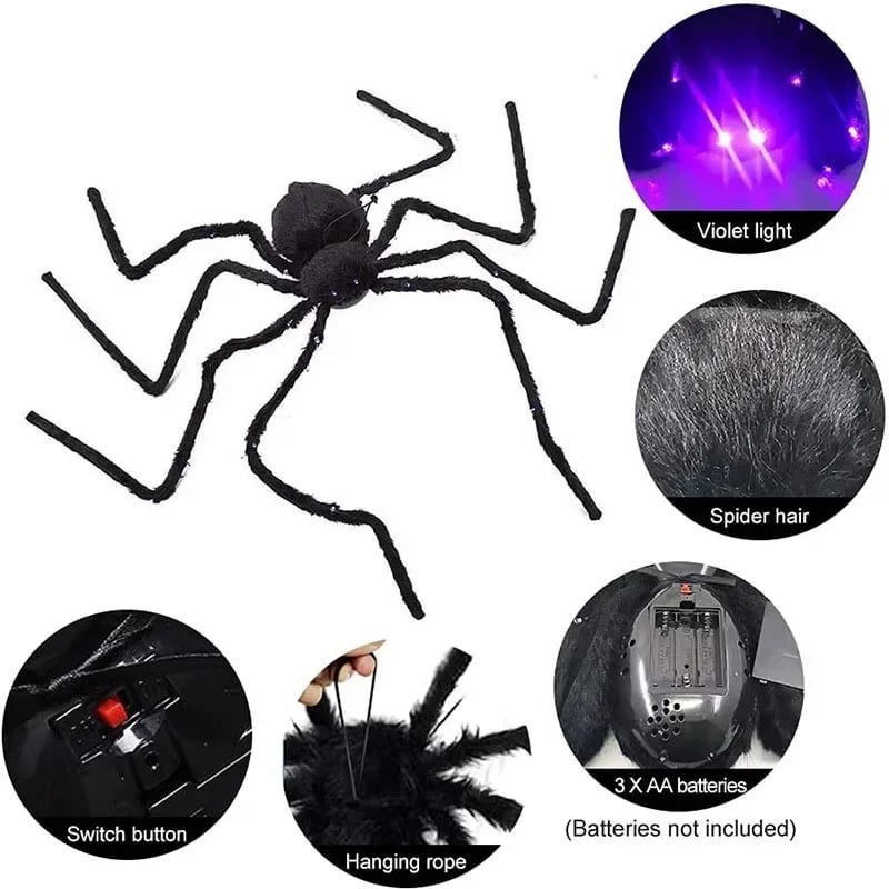 16.4ft Glowing Spider Web Halloween Decoration for Outdoor & Indoor