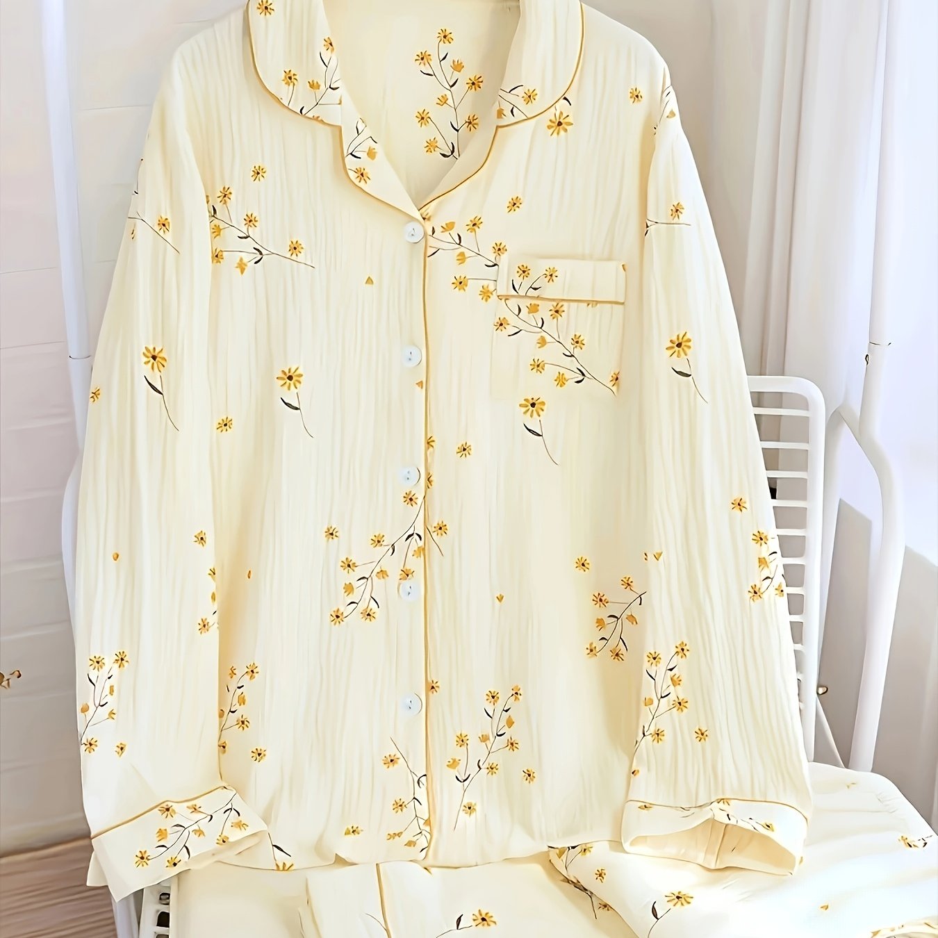 Women's Pajama Set | Long Sleeve | Soft Polyester Comfort | Machine Washable