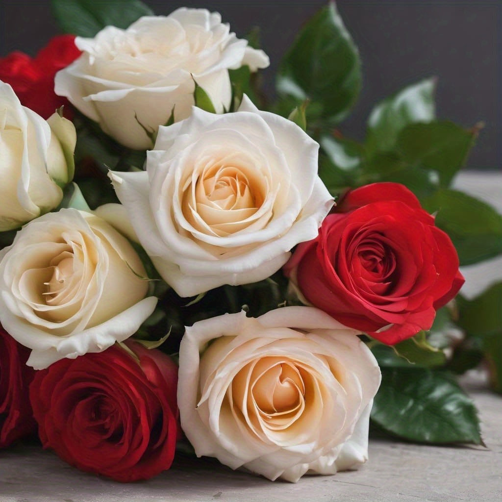 Vibrant Red Faux Rose Bouquet for Timeless Home Elegance