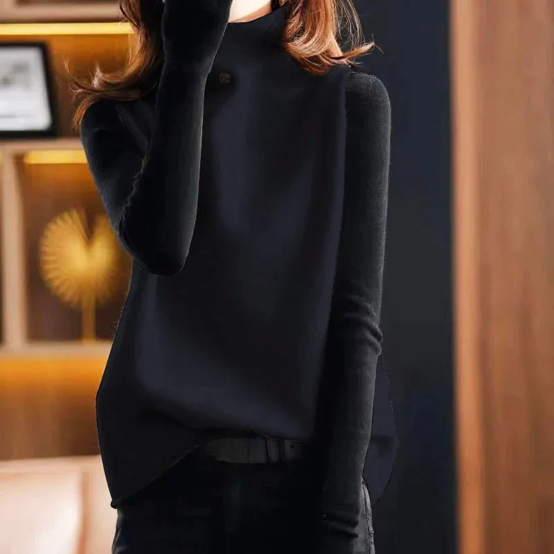 Women’s Sleeveless Knit Vest | Curved Hem & Minimal Closure | Cotton-Polyester Blend | Versatile Winter Layering