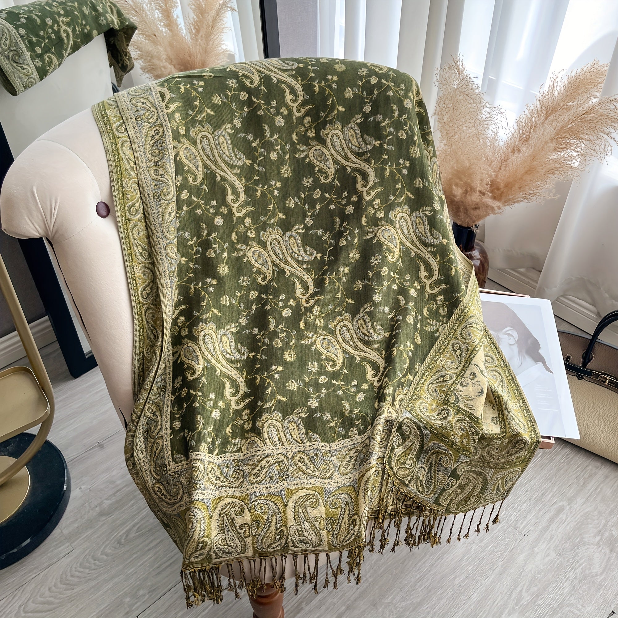 Paisley Scarf | Lightweight | Stylish Pattern Accent | Polyester