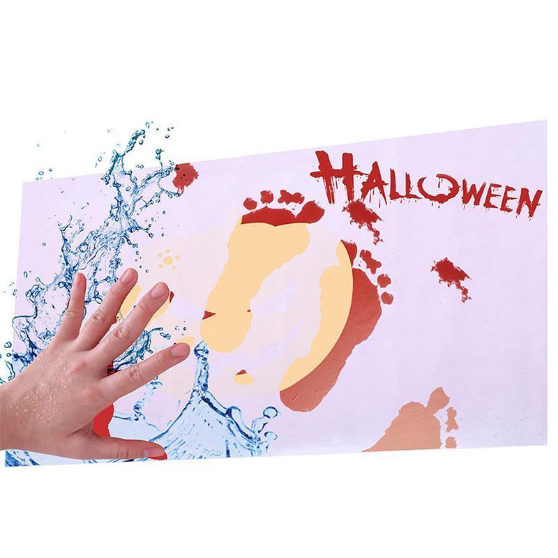Halloween Color-Changing Floor Mat with Spooky Blood & Pumpkin Effects