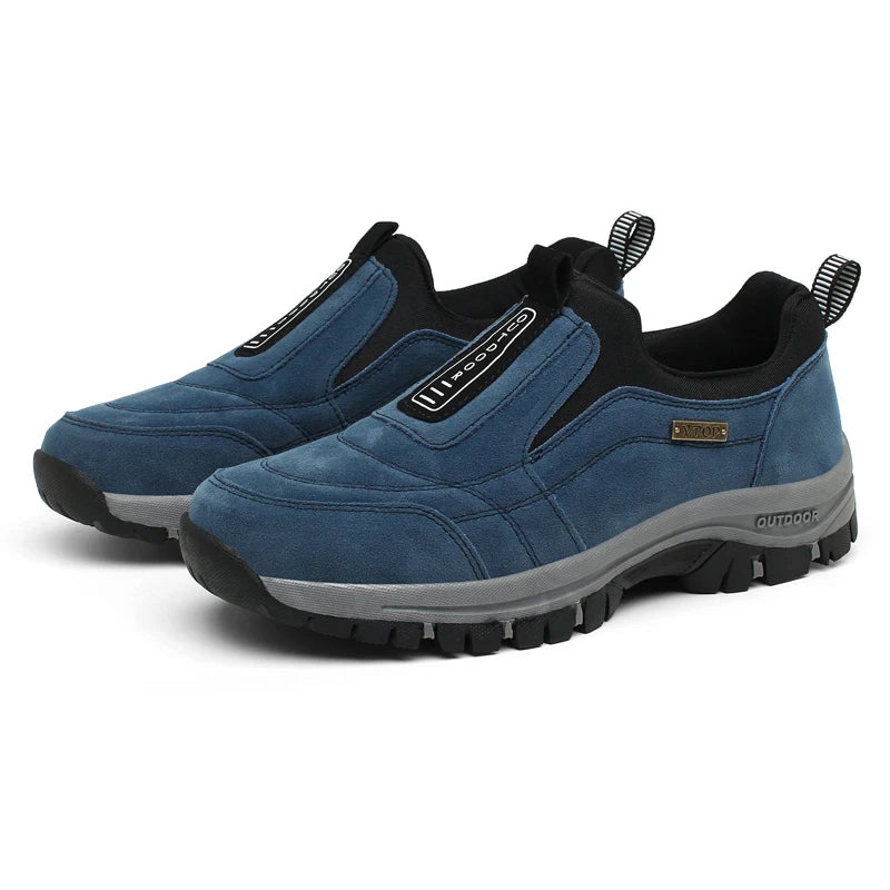 Orthopedic Hiking Shoes | Slip-On Design & Non-Slip Rubber Sole | Forefoot and Heel Support | Comfortable Fit for Foot Pain Relief