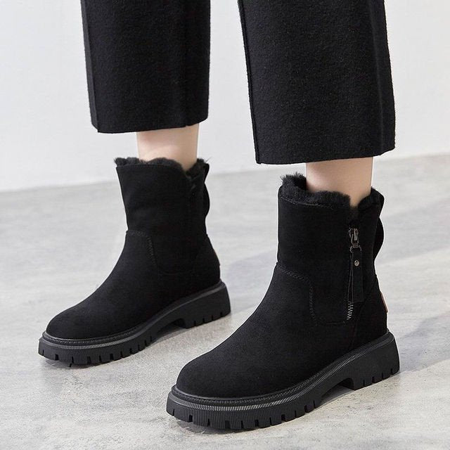 Women’s Winter Boots | Suede Upper & Faux Fur Lining | Anti-Slip Rubber Outsole | Warm & Comfortable Fit