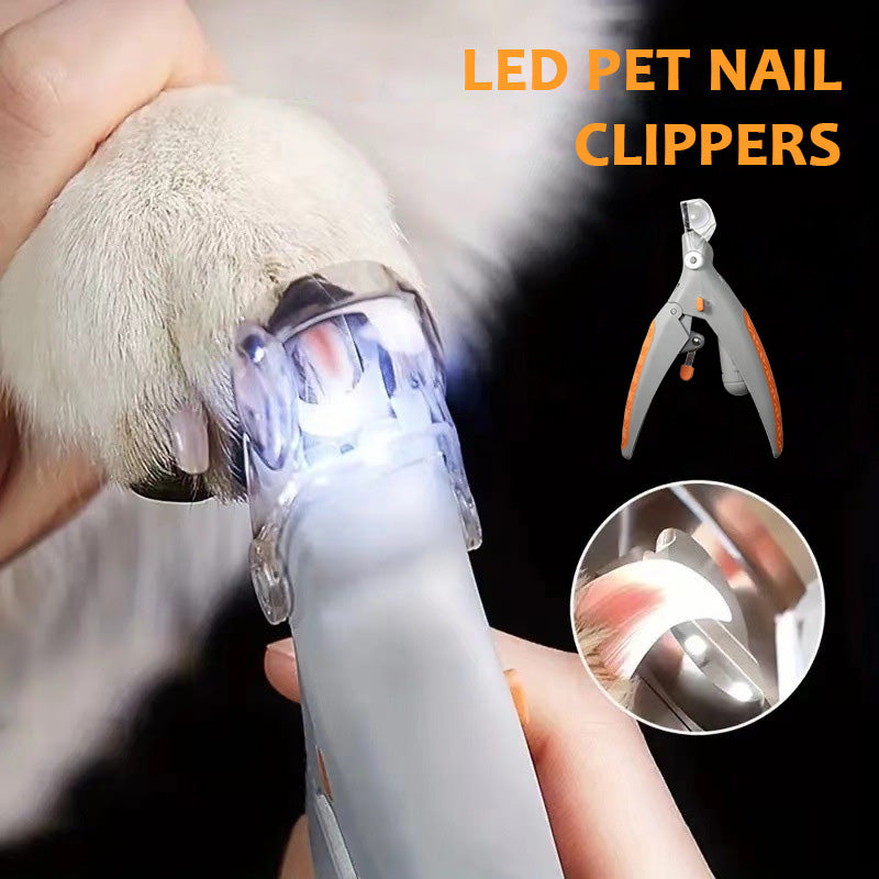 LED Light Pet Nail Clippers – Stainless Steel Blade, Replaceable