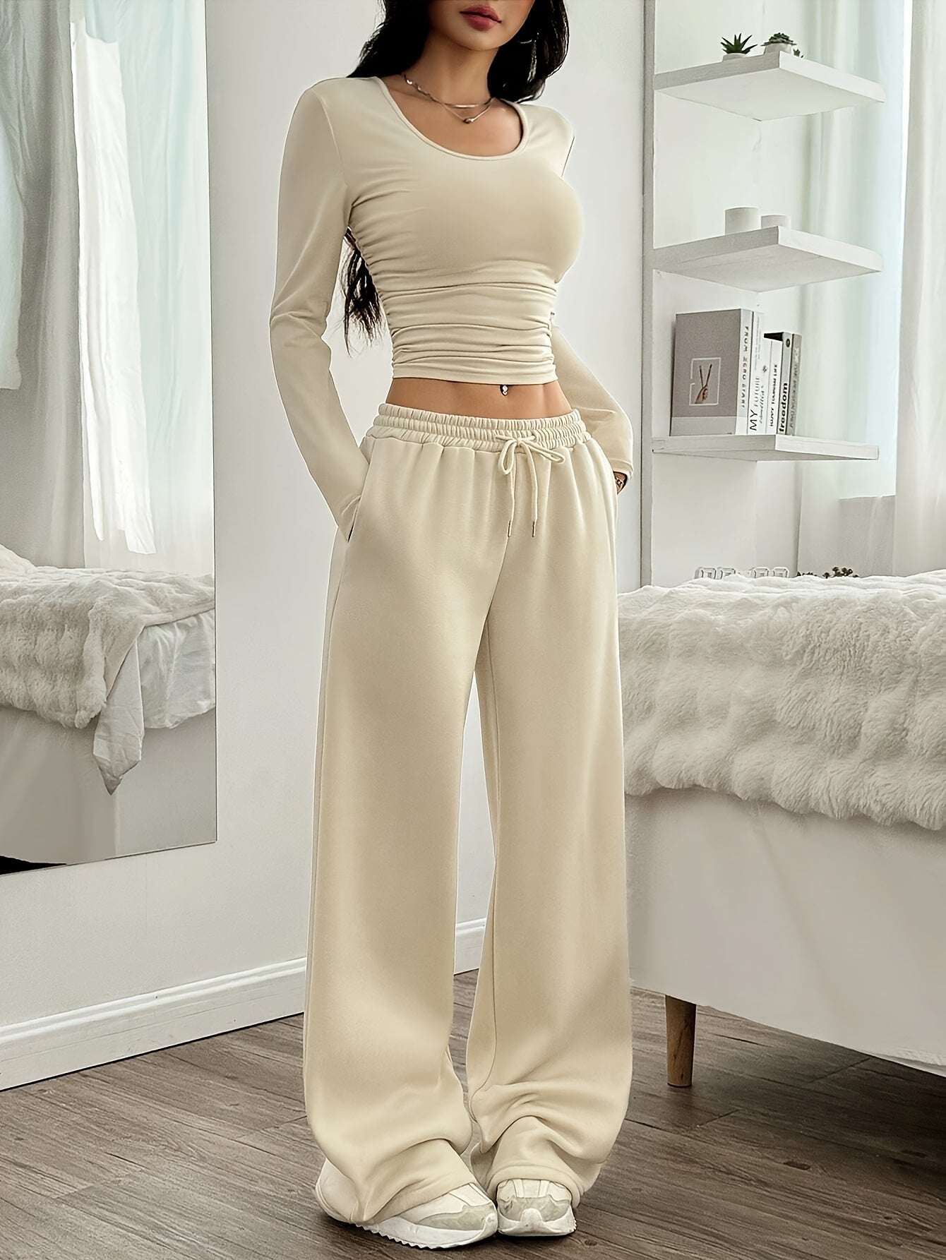 Women's Lounge Set | Stretch Fit | Comfortable All-Day Wear | Polyester