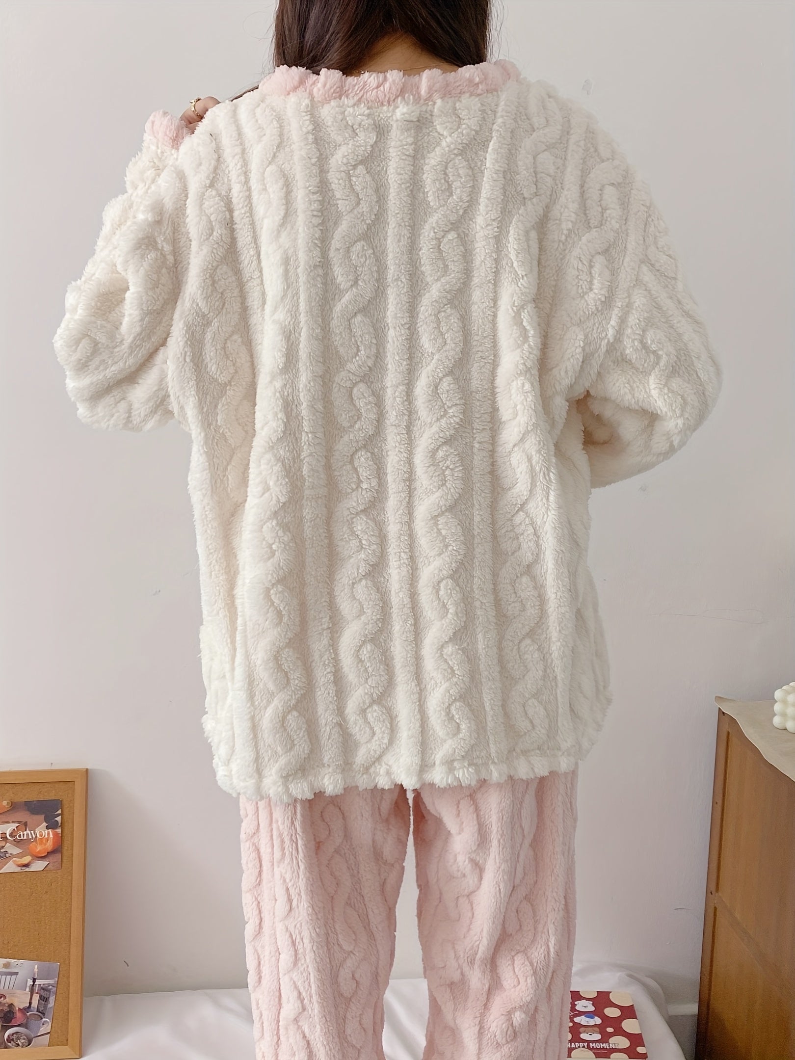 Women's Pajama Set | Plush Velvet | Cozy Winter Comfort | Polyester