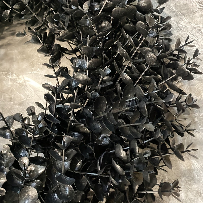 Black Halloween Wreath for Door and Wall – Weather-Resistant Spooky Decor