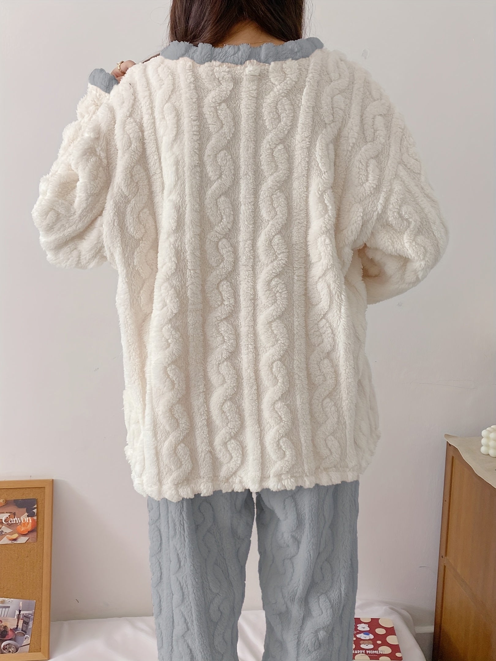 Women's Pajama Set | Plush Velvet | Cozy Winter Comfort | Polyester